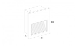 Desenho Balizador de Parede Mini Led 3W