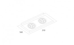 Desenho Embutido de Teto MAR-II LED 10W ou 14W