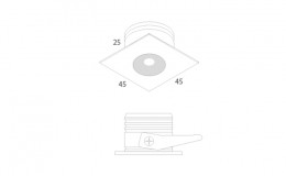 Desenho Embutido de Teto QUAD EYE LED 1W ou 3W