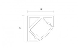 Desenho Perfil Led 90° 9,6Wm